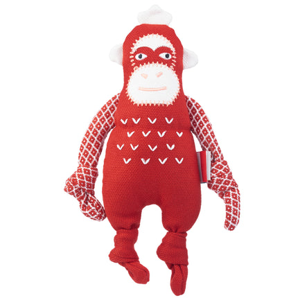 Resploot Cuddlers Sumatran Orangutan - plush toy for dogs, orangutan made from recycled materials, with a squeaker