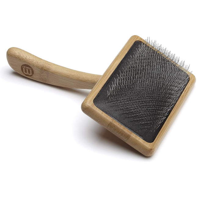 Mikki Bamboo Large Soft Pin Slicker - large bamboo poodle brush