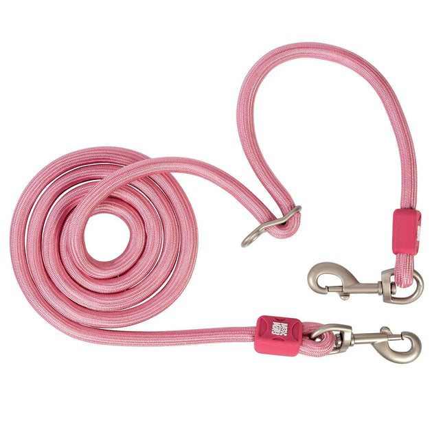 Max&Molly Rope Leash Matrix 2.0 200cm Rose - adjustable rope leash for dogs, pink