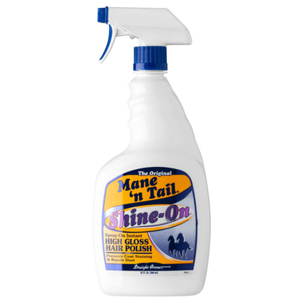 Mane'n Tail Shine On Spray - coat shine spray for horses, dogs, and cats, protects against dirt.