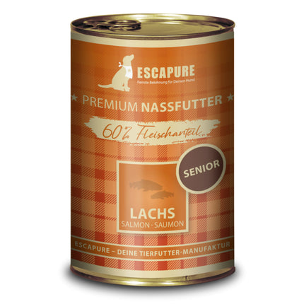 Escapure Senior Salmon - wet food for senior dogs, salmon and herring with vegetables