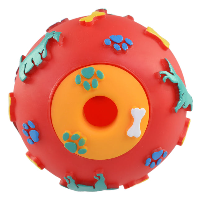 Flamingo Treat Ball - treat ball for dogs - red