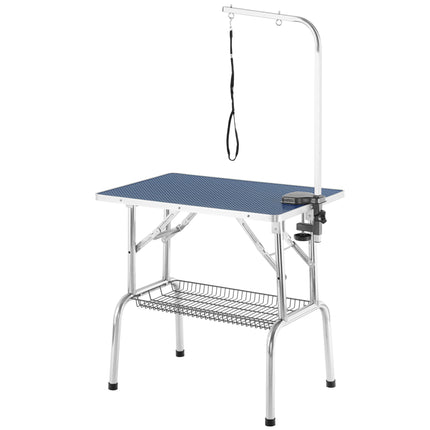 Blovi Grooming Table with Arm and Accessory Basket, Height 78cm