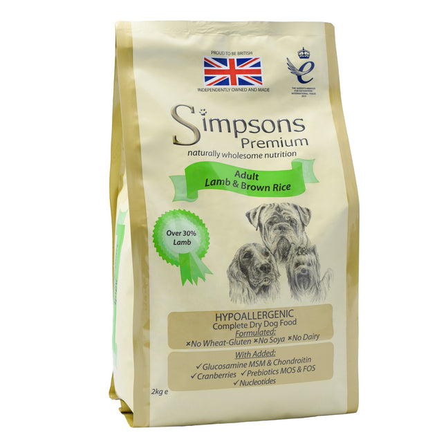 Simpsons Premium Adult Lamb & Rice - dog food, lamb and rice