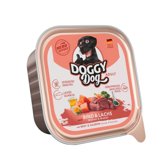 Doggy Dog Beef & - Grain-Free Wet Dog Food with Beef and Salmon