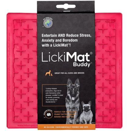 LickiMat Classic Buddy - licking mat for dogs, cross pattern