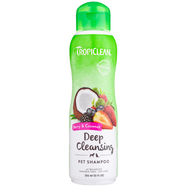 Tropiclean Deep Cleansing Berry & Coconut Pet Shampoo - deep cleansing shampoo for dogs and cats