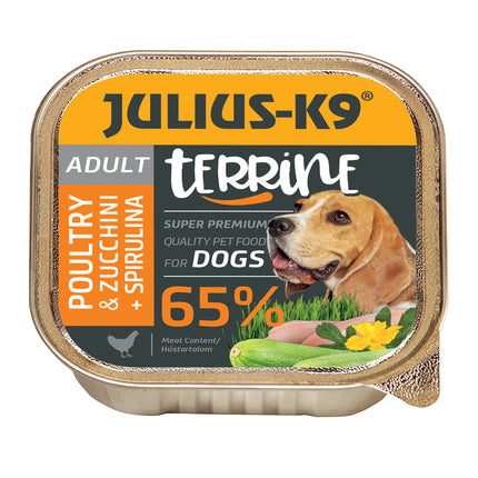 Julius - K9 Poultry Zucchini & Spirulina - complete wet food for dogs, poultry, zucchini, and spirulina