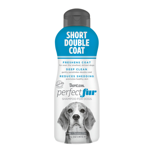 Tropiclean Perfect Fur Short Double Coat Shampoo - shampoo for dogs with short double coats