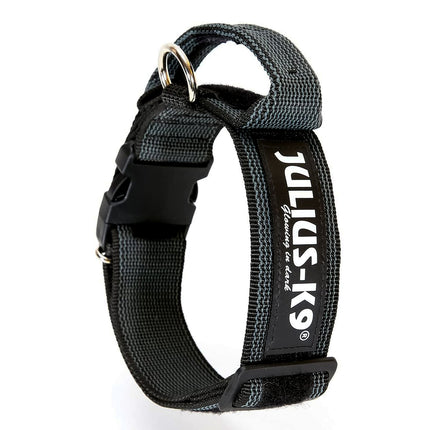 Julius K9 Color & Gray Collar with Handle - dog collar with handle and safety lock