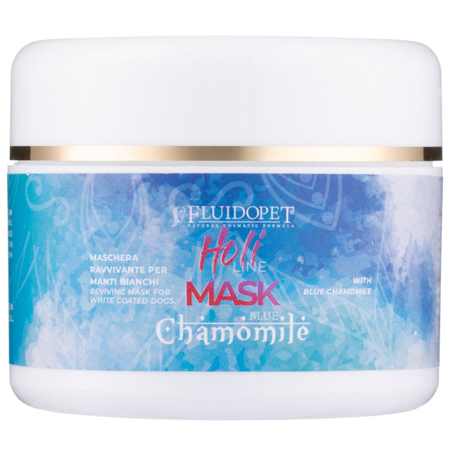 FluidoPet Holi Line Mask Blue Chamomile - revitalizing mask for white and light-colored dog fur