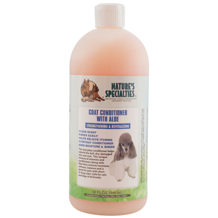 Nature's Specialties Coat Conditioner With Aloe - Aloe Coat Conditioner for Dogs and Cats, Concentrate 1:32