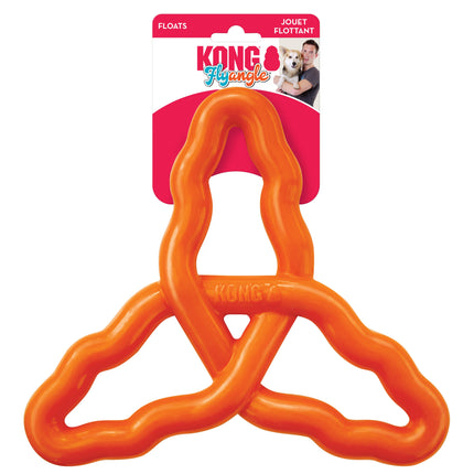 KONG Flyangle (L) - floating fetch toy for dogs, flexible, gentle on teeth