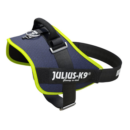 Julius - K9 IDC Powerharness Jeans Neon - high-quality harness for dogs in denim and neon colors