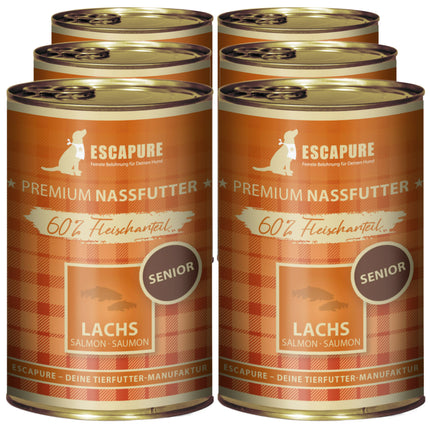 Escapure Senior Salmon - wet food for senior dogs, salmon and herring with vegetables