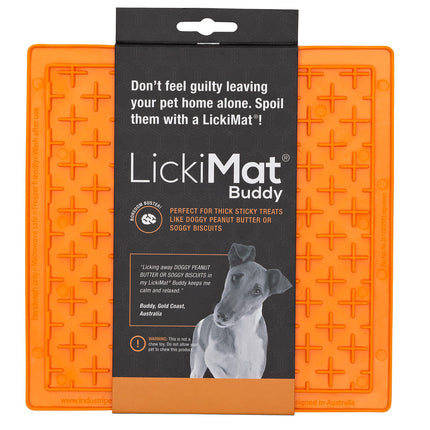 LickiMat Classic Buddy - licking mat for dogs, cross pattern