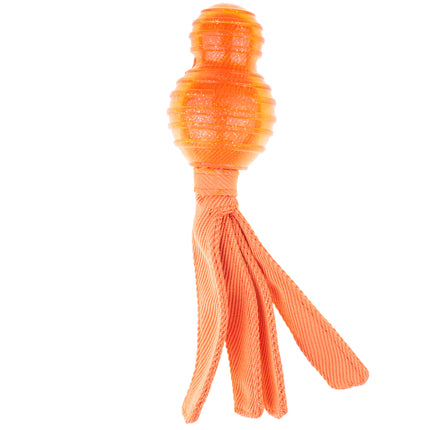 KONG Wubba Comet - reinforced fetch toy for dogs, squeaky toy with tassels