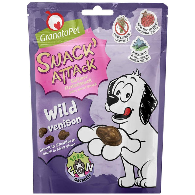 GranataPet Snack Attack Wild - natural meat snacks for dogs, game meat