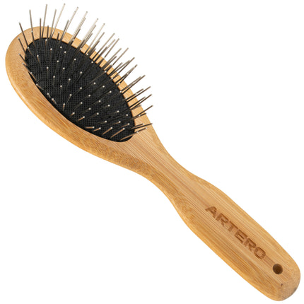 Artero Mini Metal Pin Brush Nature Collection - small bamboo brush with long metal pins