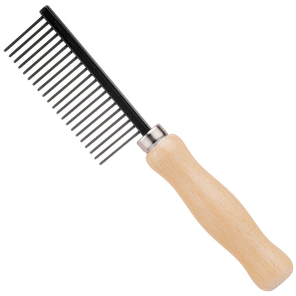 HPP English Anti-Static Comb with Wooden Handle - Wide