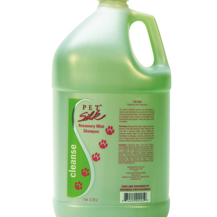 Pet Silk Rosemary Shampoo - nourishing revitalizing shampoo with peppermint for all coat types, concentrate 1:16