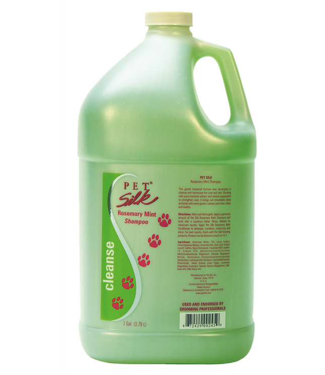 Pet Silk Rosemary Shampoo - nourishing revitalizing shampoo with peppermint for all coat types, concentrate 1:16