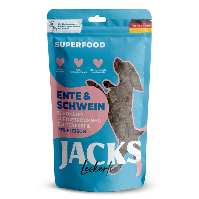 Jacks Treats Superfood Duck & Pork - dog snacks, 73% meat from duck and pork