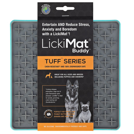 LickiMat Tuff Buddy - licking mat for dogs, cross pattern