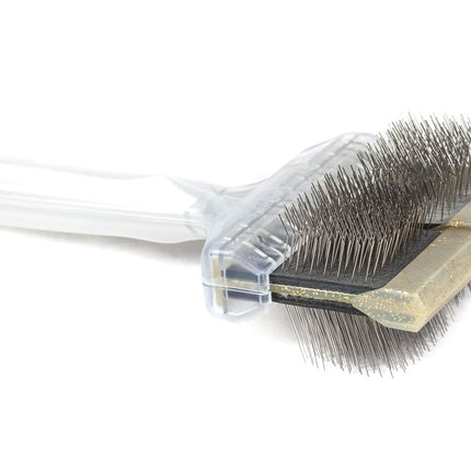 ActiVet Diamond Super Soft Brush - extra soft, double-sided, flexible brush for long, silky hair, bent + straight pins - large 9c