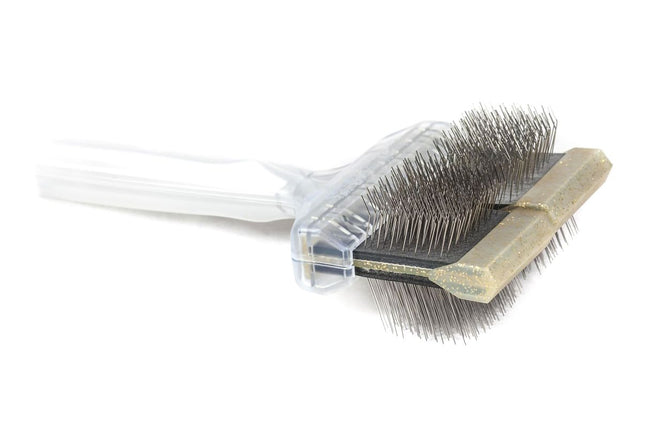 ActiVet Diamond Super Soft Brush - extra soft, double-sided, flexible brush for long, silky hair, bent + straight pins - large 9c