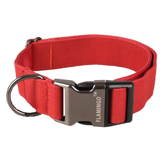 Flamingo Collar Oxana - durable adjustable dog collar, nylon, two-point buckle