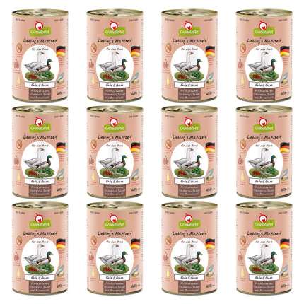 GranataPet Duck & Goose - grain-free wet dog food, duck and goose