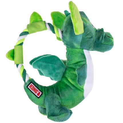 KONG Dragon Knots - plush dragon for dogs, toy with rope inside