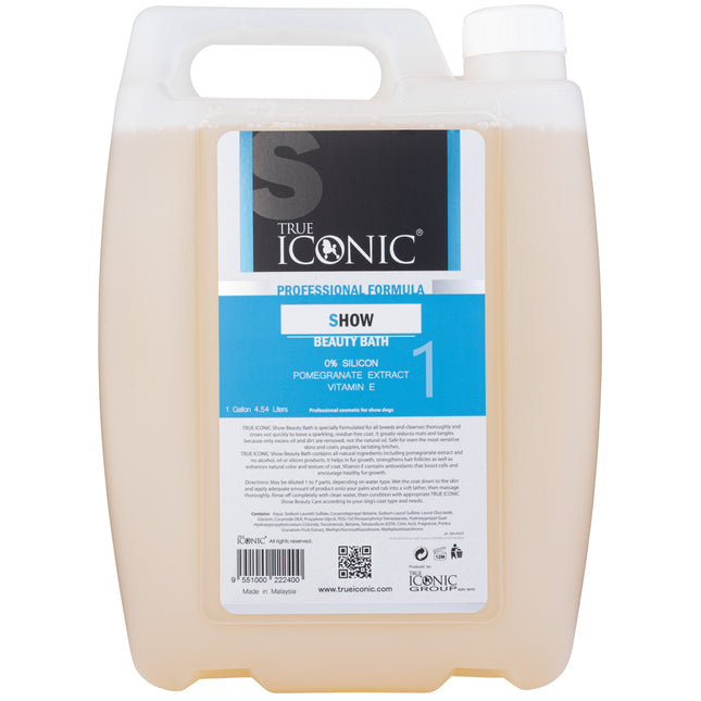 True Iconic Show Beauty Bath - deep cleansing shampoo for all coat types, concentrate - 4.5L