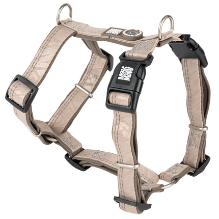 Max&Molly Comfort Harness Matrix 2.0 - soft dog harness with QR identifier and adjustable straps, beige