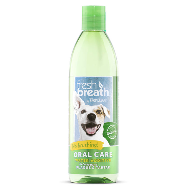 Tropiclean Fresh Breath Water Additive Original - natural water additive for dogs and cats for oral hygiene