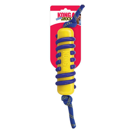 Kong Jaxx Brights Stick with Rope - dog toy, rubber fetch stick with rope