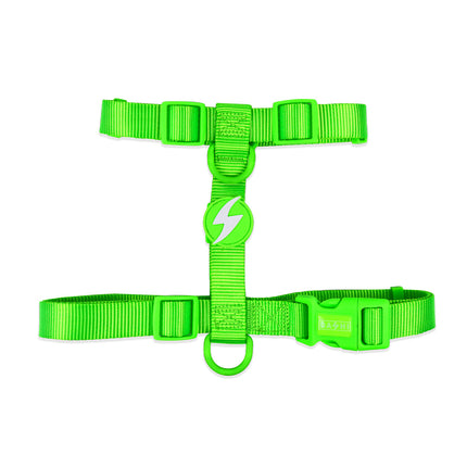 Dashi Neon Back Harness - adjustable guard harness for dogs, neon green