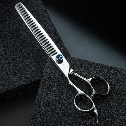 Jargem Lefty Grooming Chunkers - single-sided thinning shears for left-handed individuals, 24 teeth