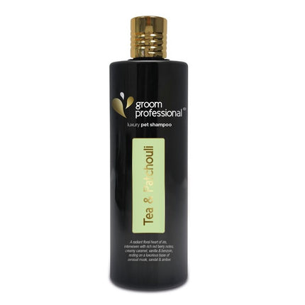 Groom Professional Tea & Patchouli Luxury Shampoo - luxurious moisturizing shampoo for dry and dull fur, concentrate 1:20