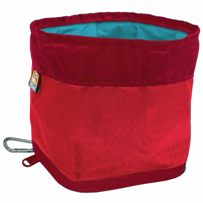 Kurgo Zippy Bowl Barn Red 1420ml - collapsible travel bowl for dogs