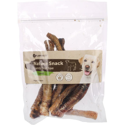 Flamingo Natural Snack Lamb Trachea - natural treats for dogs, lamb trachea