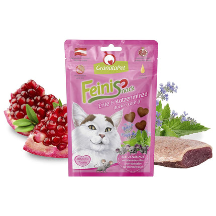 GranataPet FeiniSnack Duck & Catnip - crunchy treats for cats, duck and catnip