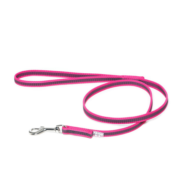 Julius K9 Color & Gray Supergrip Leash With Handle Pink - training leash with handle, pink, non-slip