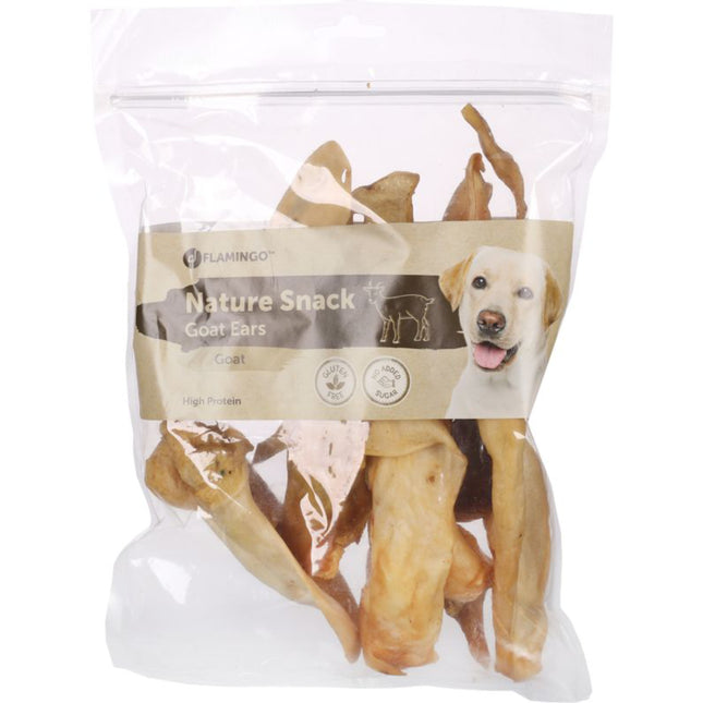 Flamingo Nature Snack Goat Ears - dog treats, natural goat ears