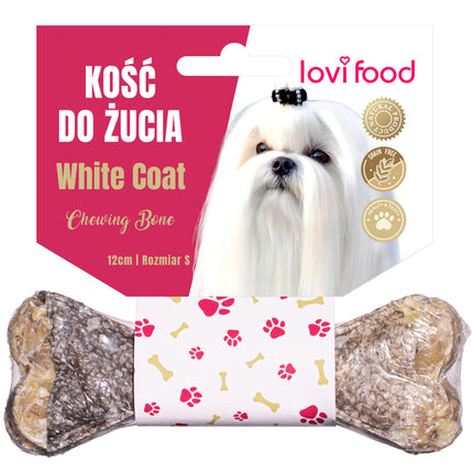 Lovi Food White Coat Chewing Bone - Chewing bone for white dogs, with cod