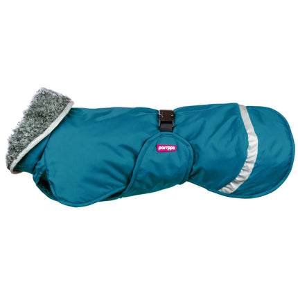 Perus Pomppa Petrol - winter jacket for dogs, sea green