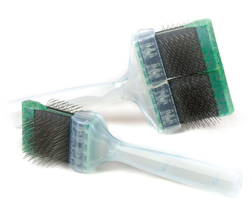 ActiVet Diamond Soft Brush - soft, double-sided, flexible brush for breeds with little undercoat or for long/silky hair, needles