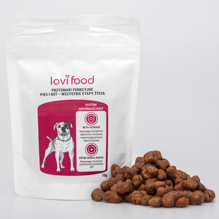 Lovi Food System Immune Support - Treats for Dogs and Cats, with Beta-Glucan and Probiotics