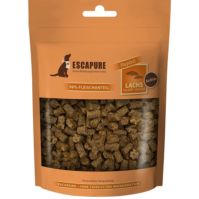 Escapure Hupferl Softies Salmon - soft treats for puppies and dogs, 98% salmon